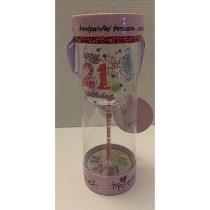 Top Shelf Happy 21st Birthday Wine Glass ~ 21 Years Old ~ Legal Age To Drink